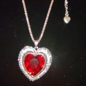 ON HOLD Betsey Johnson red heart necklace
